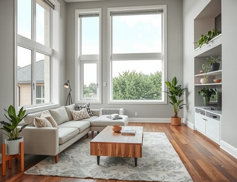 Full home renovation example with modern kitchen and living area