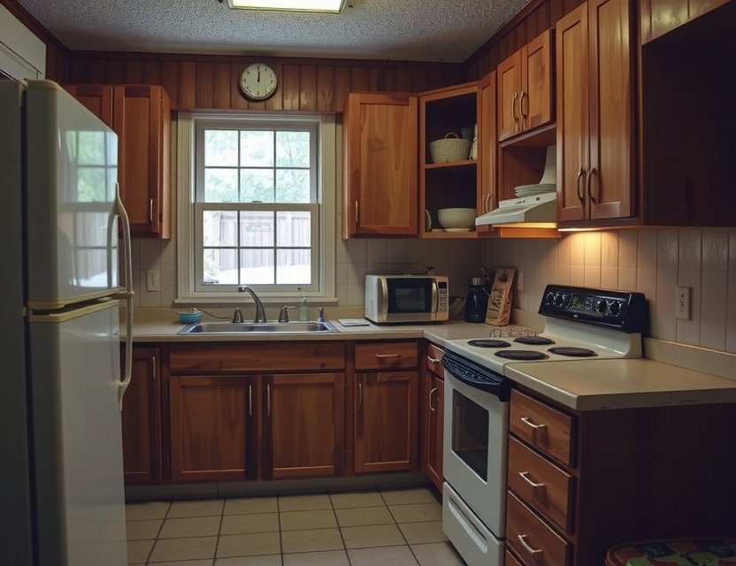 Before: Dated kitchen in Duivendrecht home